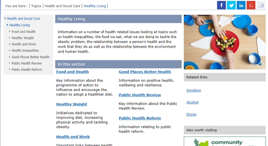Scottish Government: Healthy Living